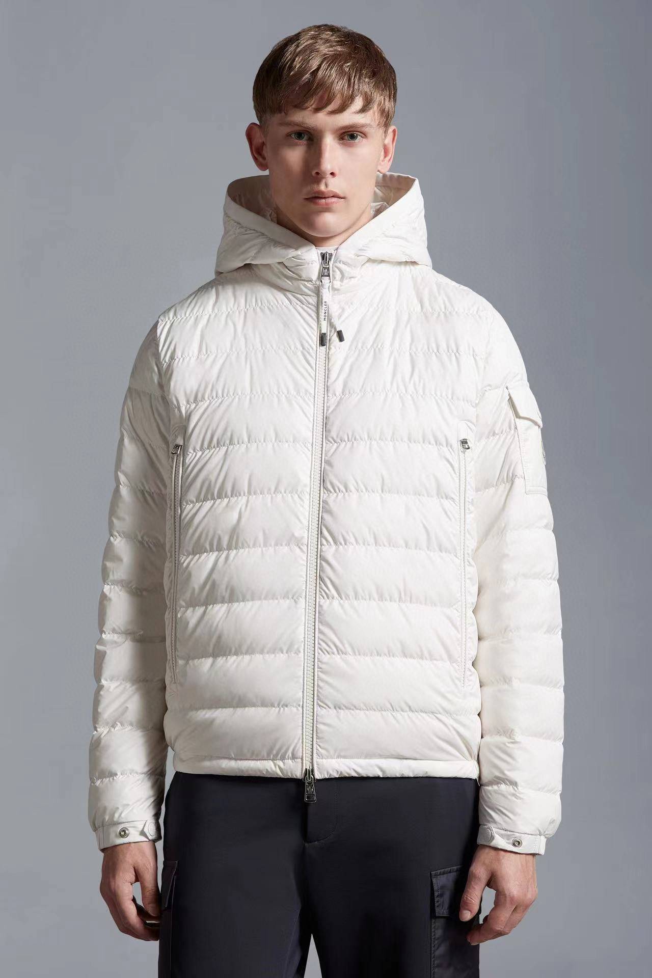 Moncler Short men''s down jacket-white