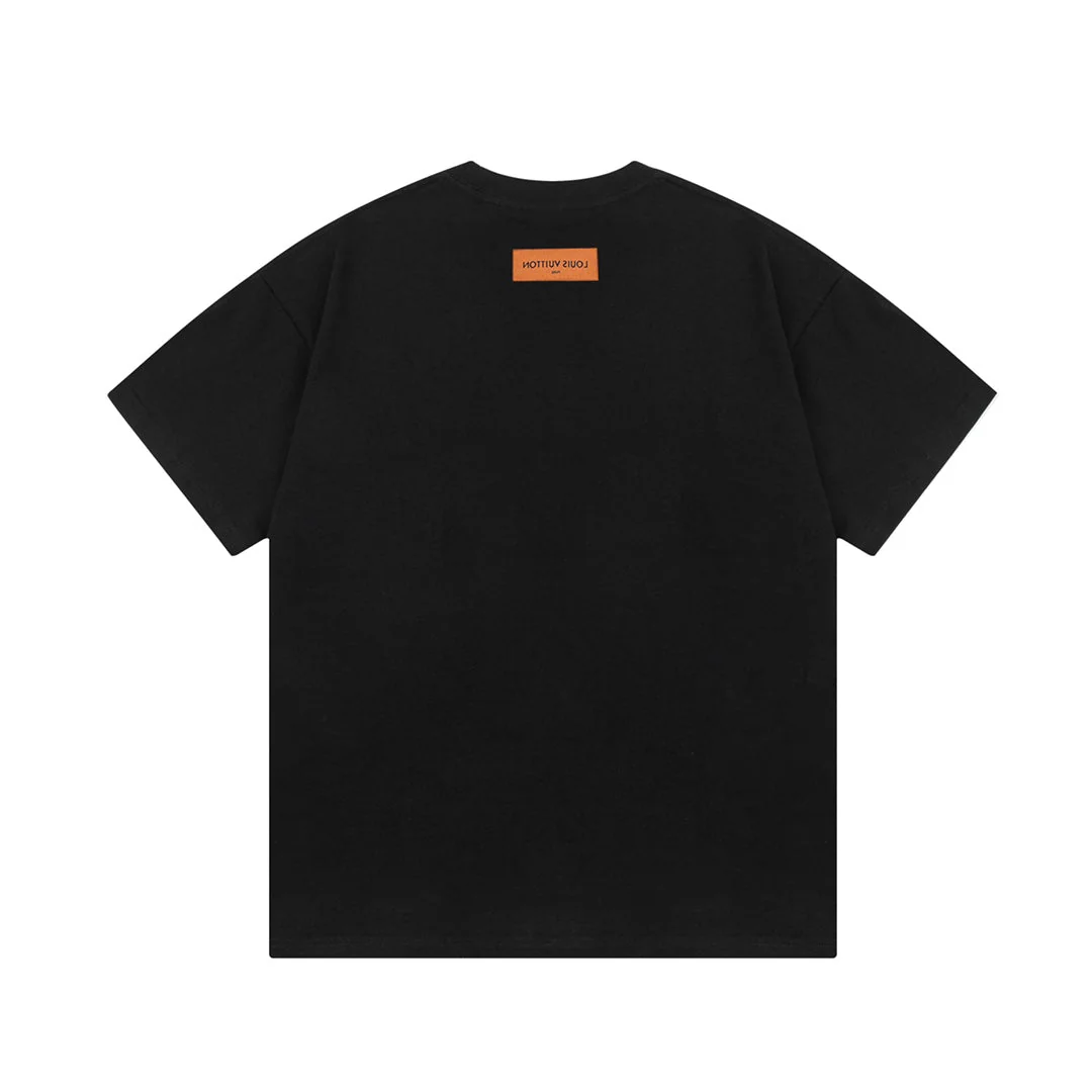 Pocket Reverse Letter Print T Shirt