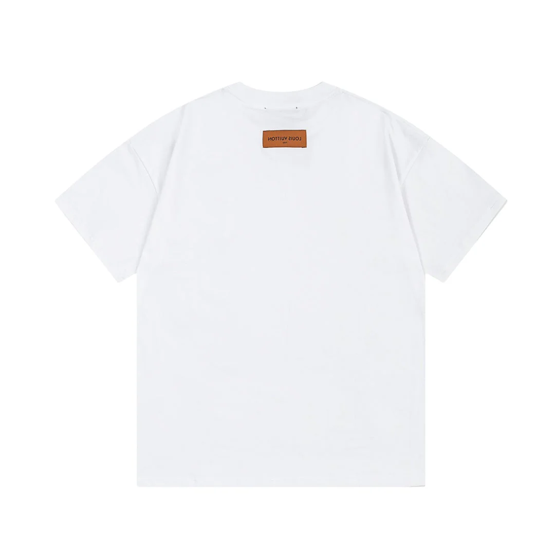 Pocket Reverse Letter Print T Shirt